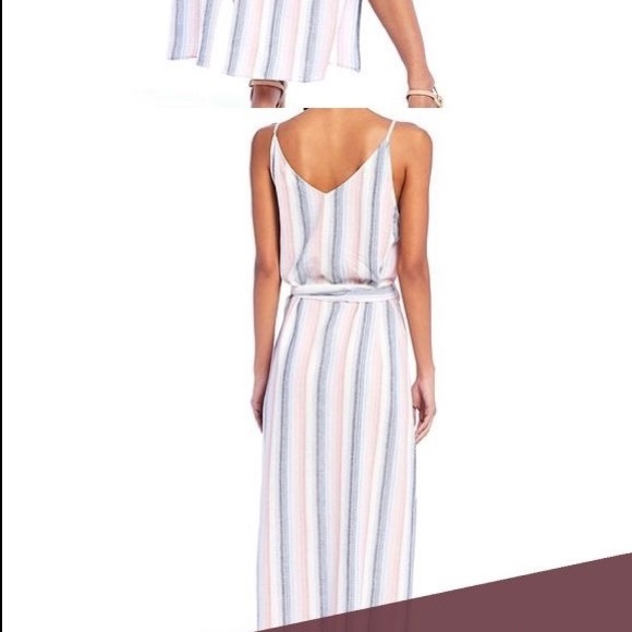Chelsea & Violet Summer Sunset Stripes Maxi Dress Sleeveless Tank Resort Wear - Picture 5 of 9